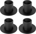 Regine Switzerland Black Candle Holders - Retro Farmhouse Decor for Home & Weddings | Set of 4