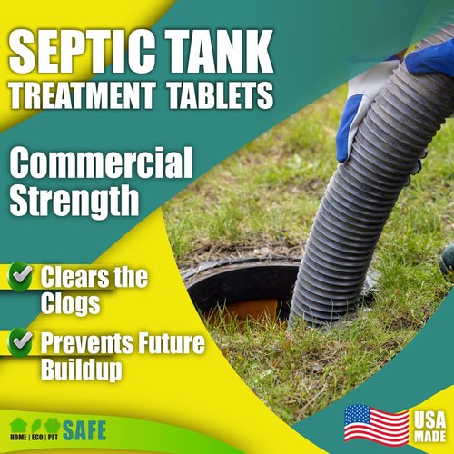 Green Pig Septic Tank Treatment Pucks – Enzyme & Bacteria-Based Treatment for Preventative Septic Maintenance, Helps Reduce Odors & Buildup, 1-Year Supply (6 Pucks)