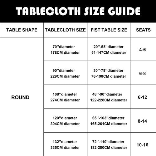 6 Pack White Round Tablecloths 120 Inches Table Cloth Stain and Wrinkle Resistant Washable Polyester Table Cover Fabric for Party, Wedding,Dining,and Banquet Decoration