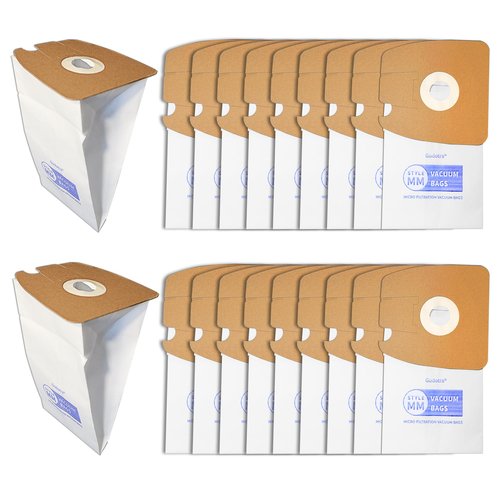 Gudotra 20 Packs Vacuum Bags Replacement for Eureka Style MM 3670 3680 Series Canisters Vacuum Bags Replace Part 60295A 60295B 60295C 60297A