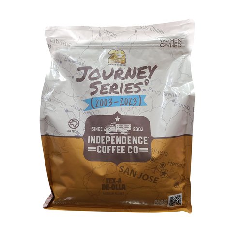 Independence Coffee Co. Tex-a de-Olla Mexican Style Cinnamon and Brown Sugar Flavored Light Roast Whole Bean Coffee, 5 Pound Bag (Packaging May Vary)