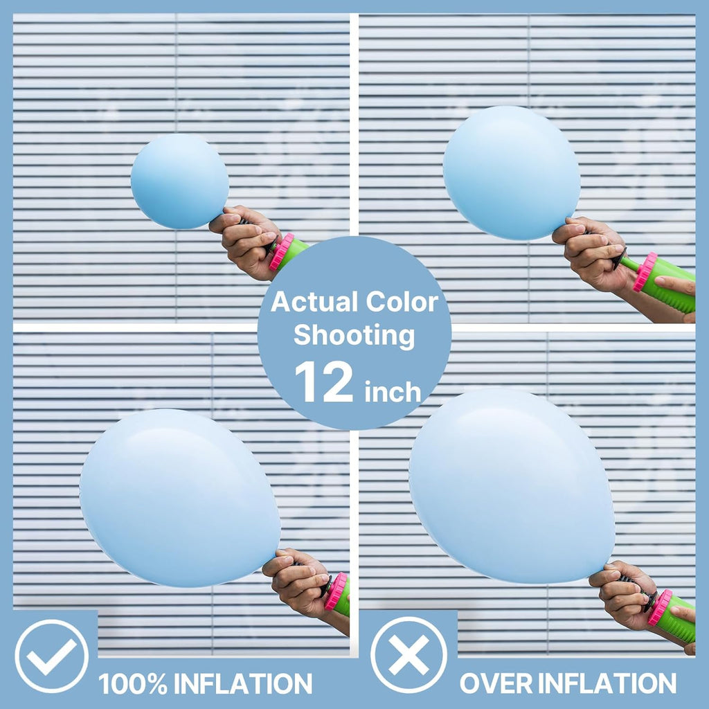 PartyWoo Baby Blue Balloon Arch Kit - 123pcs in 5-18 Inch Sizes | Perfect for Graduation, Baby Showers & Gender Reveals