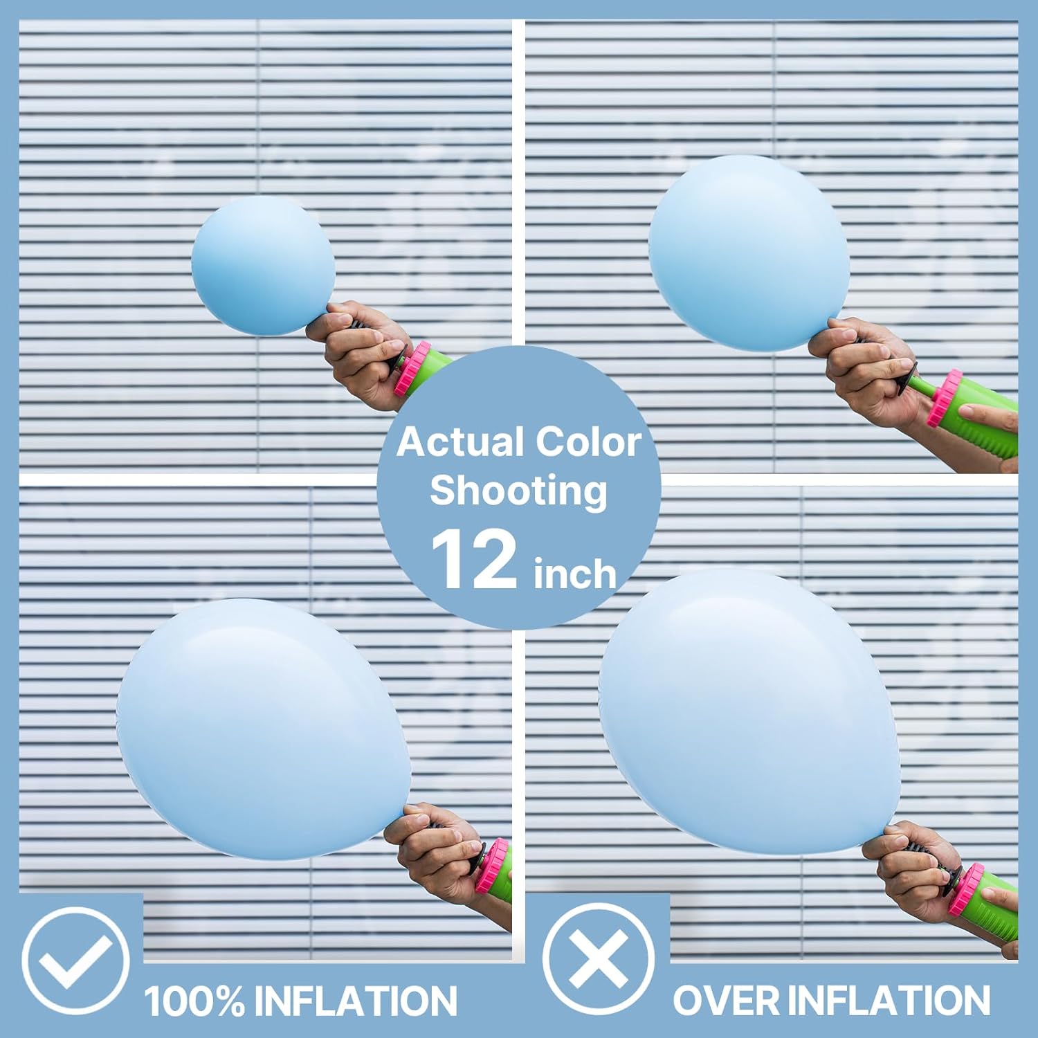 PartyWoo Baby Blue Balloon Arch Kit - 140pcs in 5-18 Inch Sizes for Graduation & Baby Showers