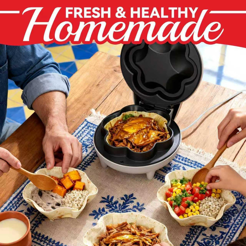 SurgarWhisk Tortilla Bowl Maker - Taco Shell Mold for Perfect Baked Taco Bowls | 7-Inch White