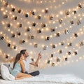 Skiennix Photo Clip String Light - 33Ft 100LED Fairy Lights with Timer & 50 Clear Clips for Décor