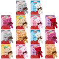 NBDIB 14Pcs Plush Bears with 14 Valentines Day Gift Cards for Kids, Mini Stuffed Animals Bulk Toys for Party Favor, Plush Bear Keychains for Kids Valentines Day Exchange Gift Classroom Prizes