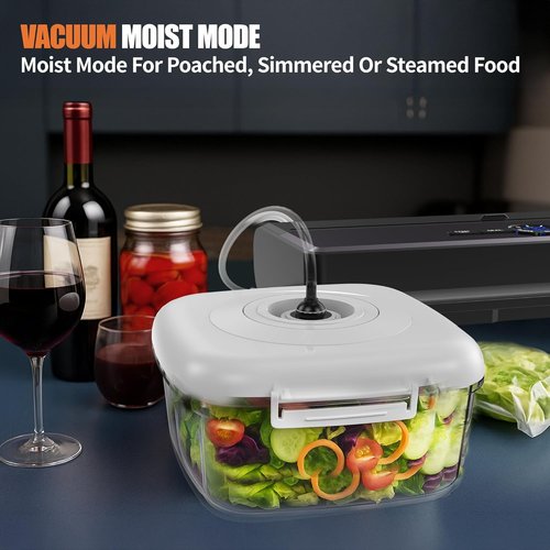 **Sealer Machine - 85KPA Strong Suction for Food Storage | Automatic Dry/Moist Mode with 10 Bags & Roll**