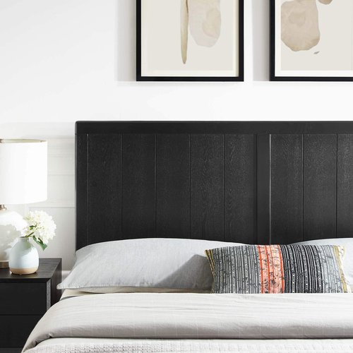 Modway MOD-6216-BLK Robbie Twin Wood Headboard, Black