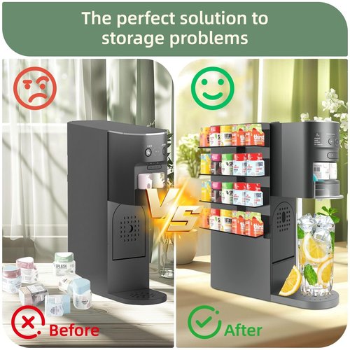 Flavor Pods Holder for Ninja Thirsti WC1001 Soda Maker, 20-Capacity Storage Rack for Ninja thirsty flavor pods, Compact & Durable Shelf for Ninja Thirsties Drink System Soda Machine (Shelf Only)