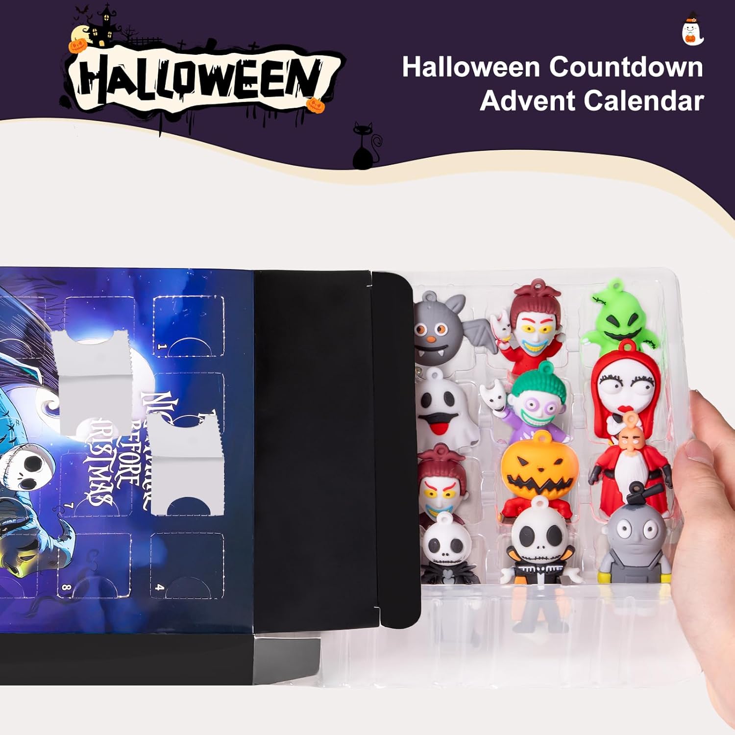 Skiennix Nightmare Advent Calendar - 24 Collectible Surprises for Kids & Adults | Halloween Countdown Fun