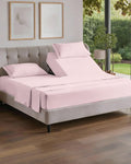 Flex Top Split Head King Sheet Set - Comfy Cooling Bed Sheets | Luxury Oeko-Tex Bedding in Lavender Pink
