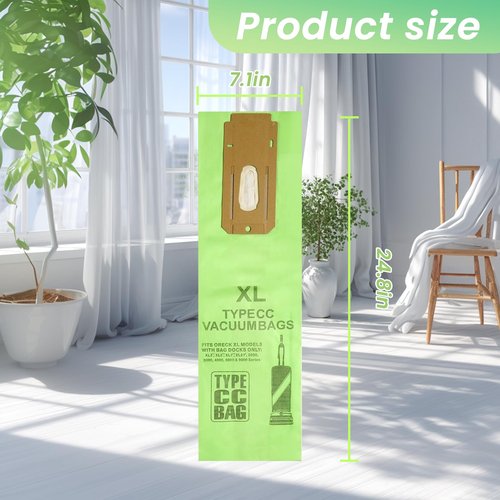 15 Pack Vacuum Cleaner Bags Fit for Oreck type CC vacuum bags,XL.Fit All Oreck XL Upright Vacuums