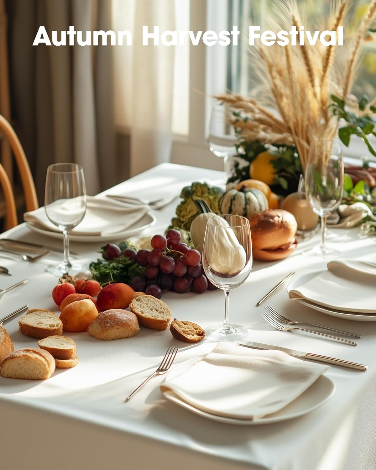 Pureegg Disposable Plastic Table Cloths - 10 Pack, 54 x 108 Inch, Leakproof & Sturdy for Parties, Weddings, Thanksgiving - Beige