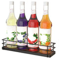 Alyoen Coffee Syrup Rack Organizer, Syrup Holder Stand for Coffee Bar, 4 Bottles Small Coffee Bar Organizer Shelf, Coffee Station Organizer for Countertop Wine, Liquor