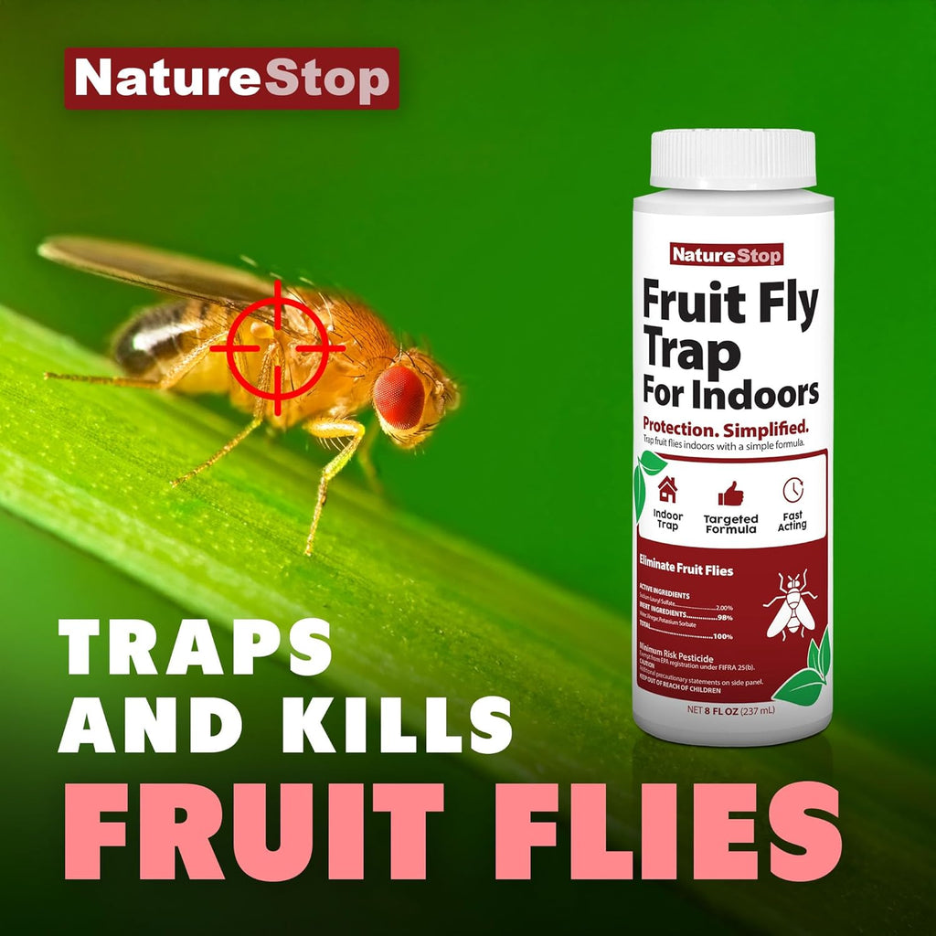 Skiennix Fruit Fly Trap - Effective Indoor Solution | 8oz Size for Maximum Catch