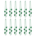 Beistle 12 Piece Green Plastic Beaded Weed Necklaces For 70's Theme Party, Celebrating With You Since 1900