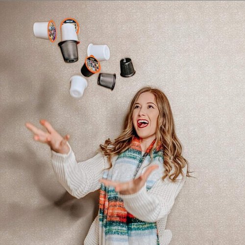 Double Donut Coffee Caramel Swirl Medium Roast Decaf Flavored Coffee Pods for Keurig K Cups Makers, 20 Capsules