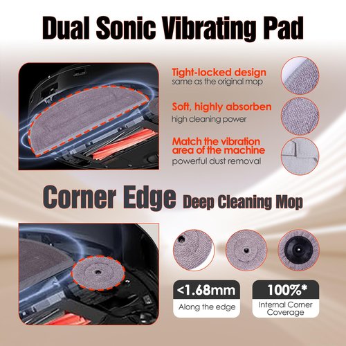 33 PCS S8 MaxV Ultra Accessories Kit for Roborock S8 Max/MaxV Ultra Robot Vacuum,6 Scent Tablets,1 Cleaning Brush,1 Set Main Brush,4 HEPA Filters,4 Mop Cloth,4 Edge Mop Cloth,6 Side Brushes,6Dust Bags