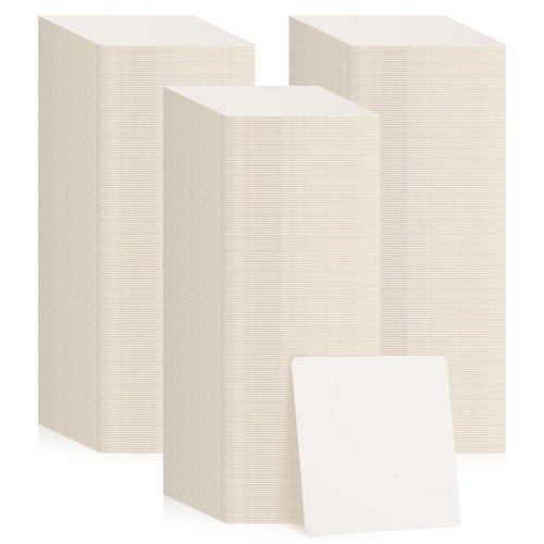TaoBary 600 Pcs Disposable Paper Bar Coasters Bulk, 4 Inch Cardboard Coasters Square Blank for Drinks DIY Crafts Wedding (White)