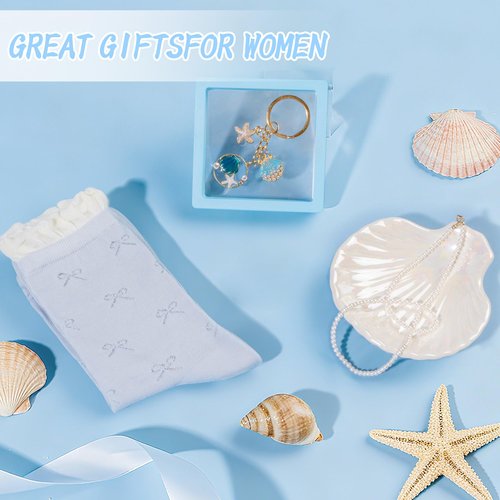 iFaveorr 12Pcs Birthday Gifts for Women, Get Well Soon Gift Baskets for Women, Relaxing Ocean Self Care Package W/Flannel Blanket, Valentines Day Gifts for Her Best Friend Wife Sister