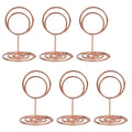 Jofefe 20Pcs Table Number Holders, Place Card Holder, Mini Table Card Holders, Cute Picture Holder Photo Holders for Wedding Reception Party, Table Centerpieces (Rose Gold)