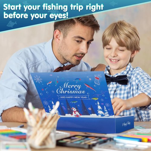 Advent Calendar 2025 Fishing Lure - Lifelike Multi-Jointed Swimbait Gift for Men & Boys | 24 Days of Surprises