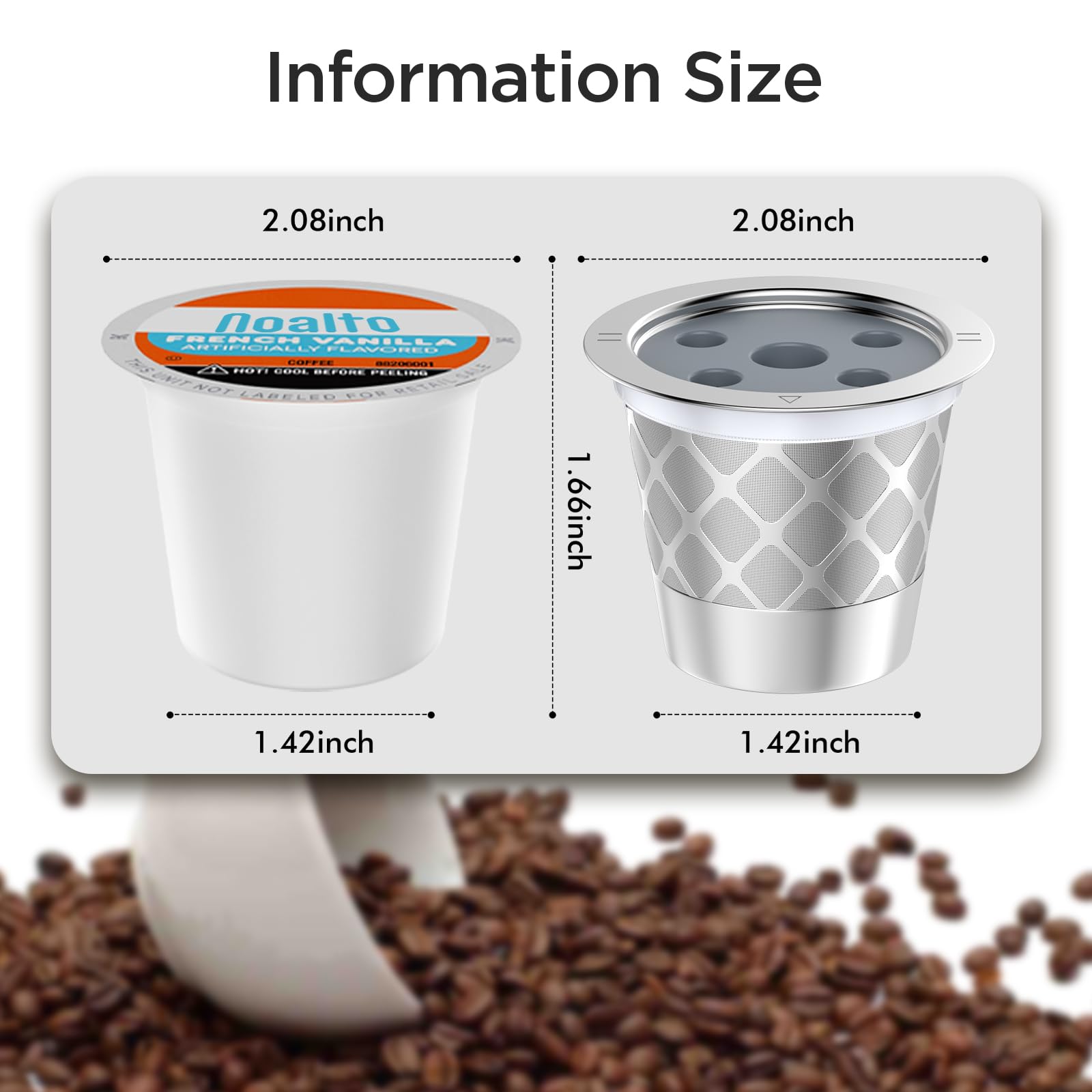 Reusable K Cup for Ke K Supreme machine- permanent ke coffee filter Refillable K cups for Ke K Supreme Plus Coffee Makers(2pcs)