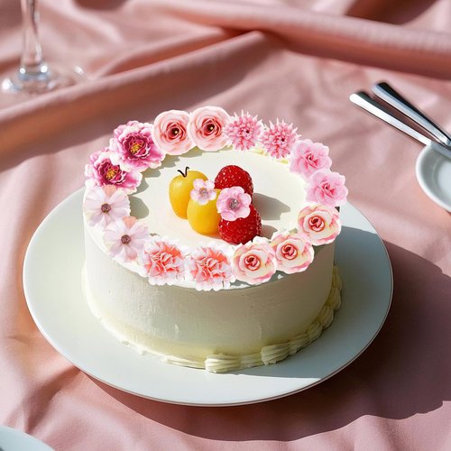 54Pcs Faux Flowers Heads Small Decorative Flowers for Crafts Cake Wreath Garlands Wedding Table Home Decoration