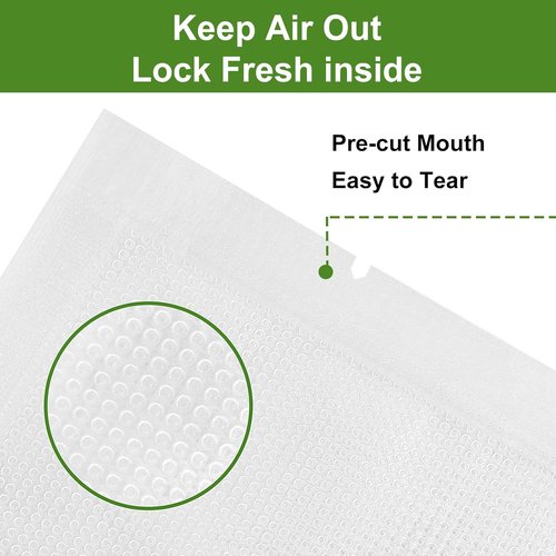 Moretoes Vacuum Sealer Bags - 200pcs BPA-Free Quart Bags 8" x 12" for Food Storage & Meal Prep