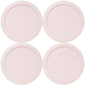 Pyrex 7201-PC 4-Cup Loring Pink Food Storage Replacement Lid (4-Pack) - Made in USA