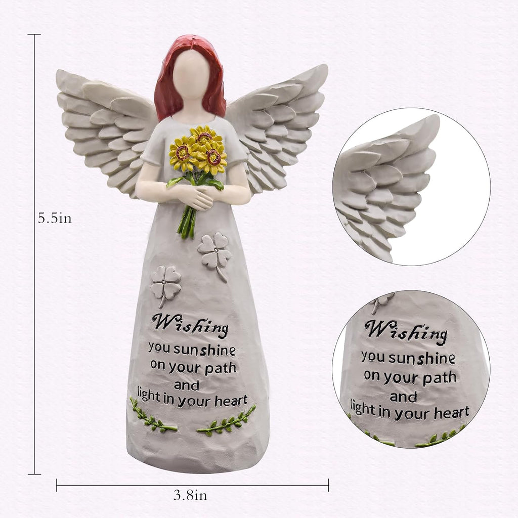 Angel Figurine | 5.5” Hand-Painted Sculpture for Blessings, Hope, and Healing Gifts