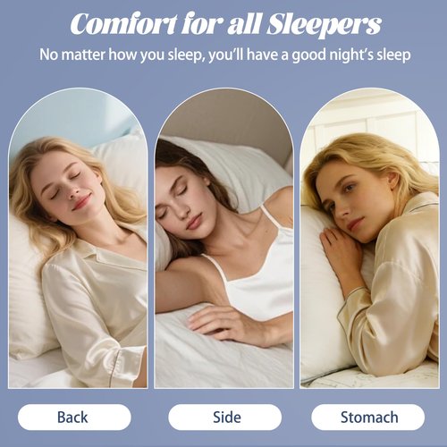 Luxury Goose Feather Down Pillows Queen Size Set of 2,Premium 3-Chamber Bed Pillows for Deep Sleep,900+ Fill Power,400 Count Cotton Shell,Hotel Quality Pillow for Side, Back Sleepers,20" x 28"