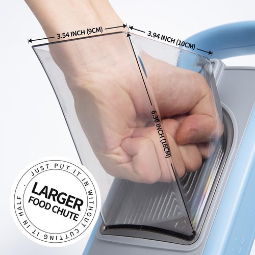 VEGGURU Safer Mandoline Food Slicer, Thickness Adjustable Vegetable Chopper, Onion Slicer Tomato Cutter Dicer, Multifunctional Kitchen Food Fruit