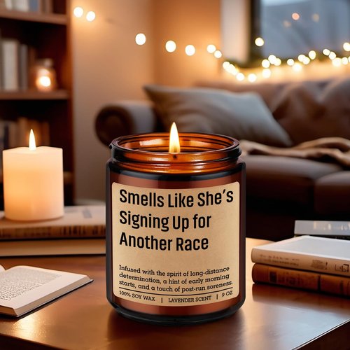 GSPY Candle, Gifts for Runners, Running Accessories for Women - Track and Field, Cross Country, 5K Run, Half Marathon Essentials - Mothers Day, Birthday, Running Gifts for Marathon Runner, Female, Mom