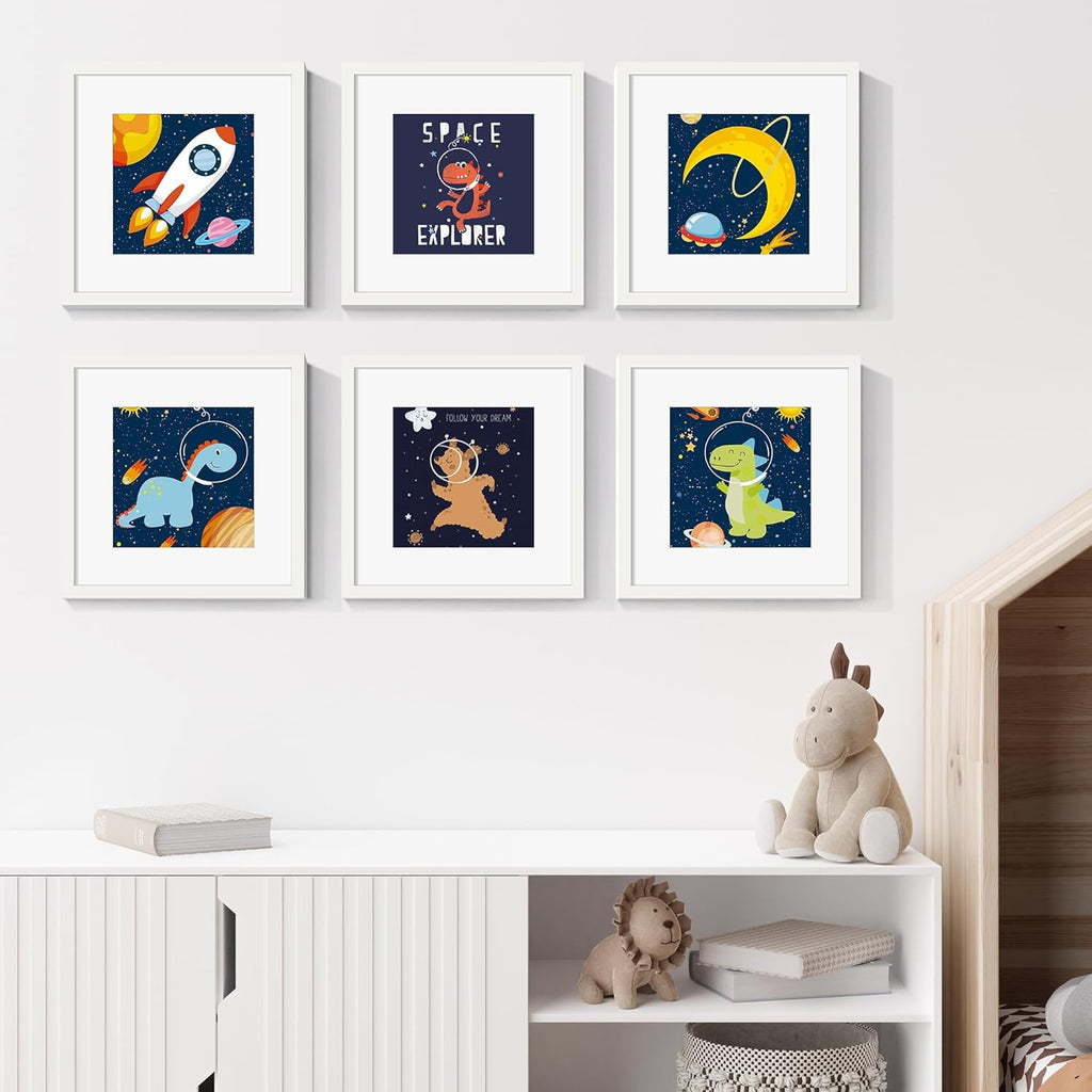 Upsimples 12x12 Picture Frame - Display 8x8 Photos with Mat or 12x12 Without - White, 1 Pack