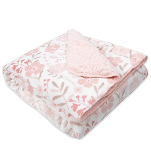 Baby Essentials Sherpa Fleece Baby Blanket 35x30 – Super Soft, Warm Reversible Baby Blankets for Newborns, Infants, Toddlers, and Nursery