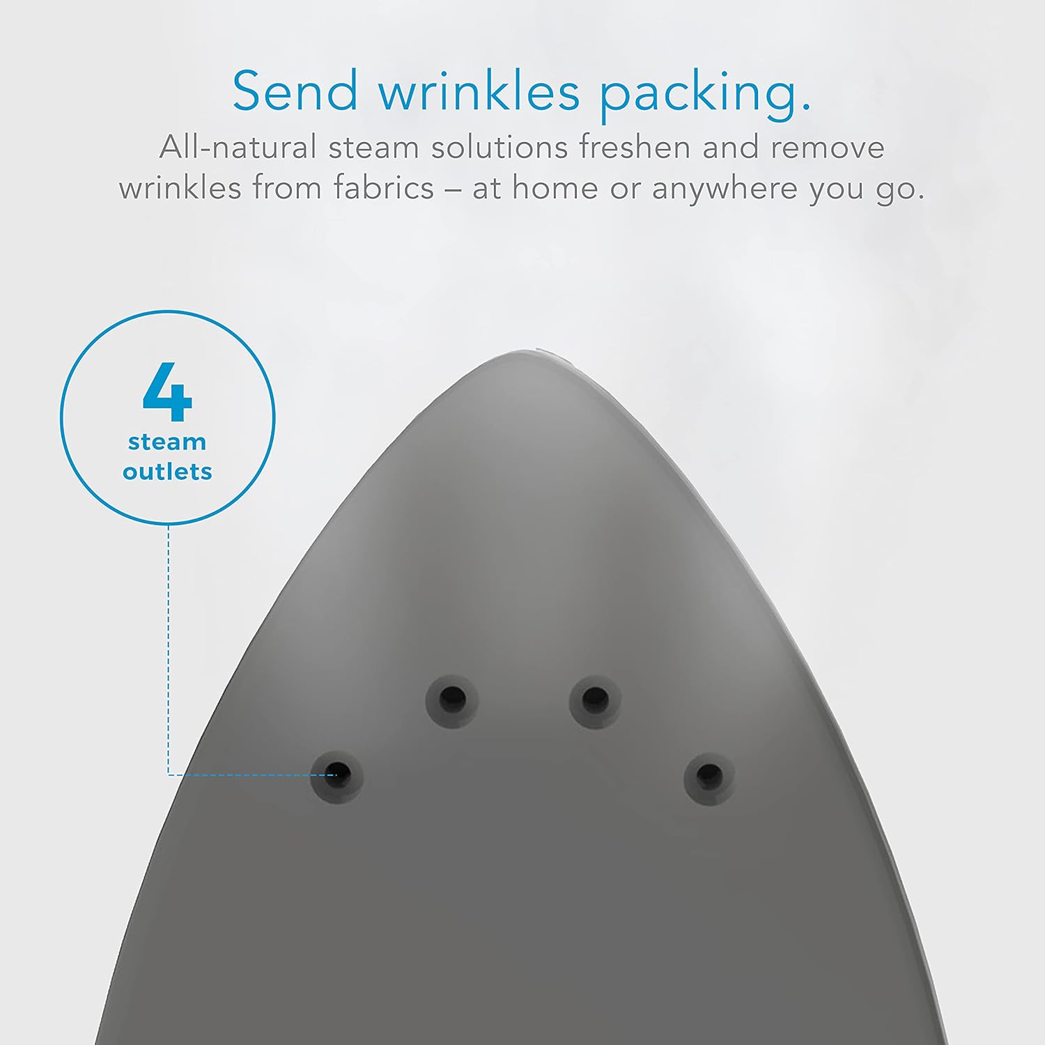 Steamfast SF-710 Mini Steam Iron - Portable, Non-Stick Sole Plate, 45-Second Heat Up, White