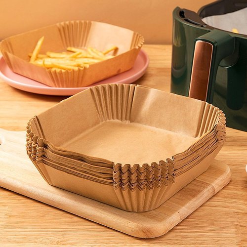 Air Fryer Liners - 200 Pcs Non-Stick Disposable Parchment Paper | 8.7" Square for Baking & Roasting