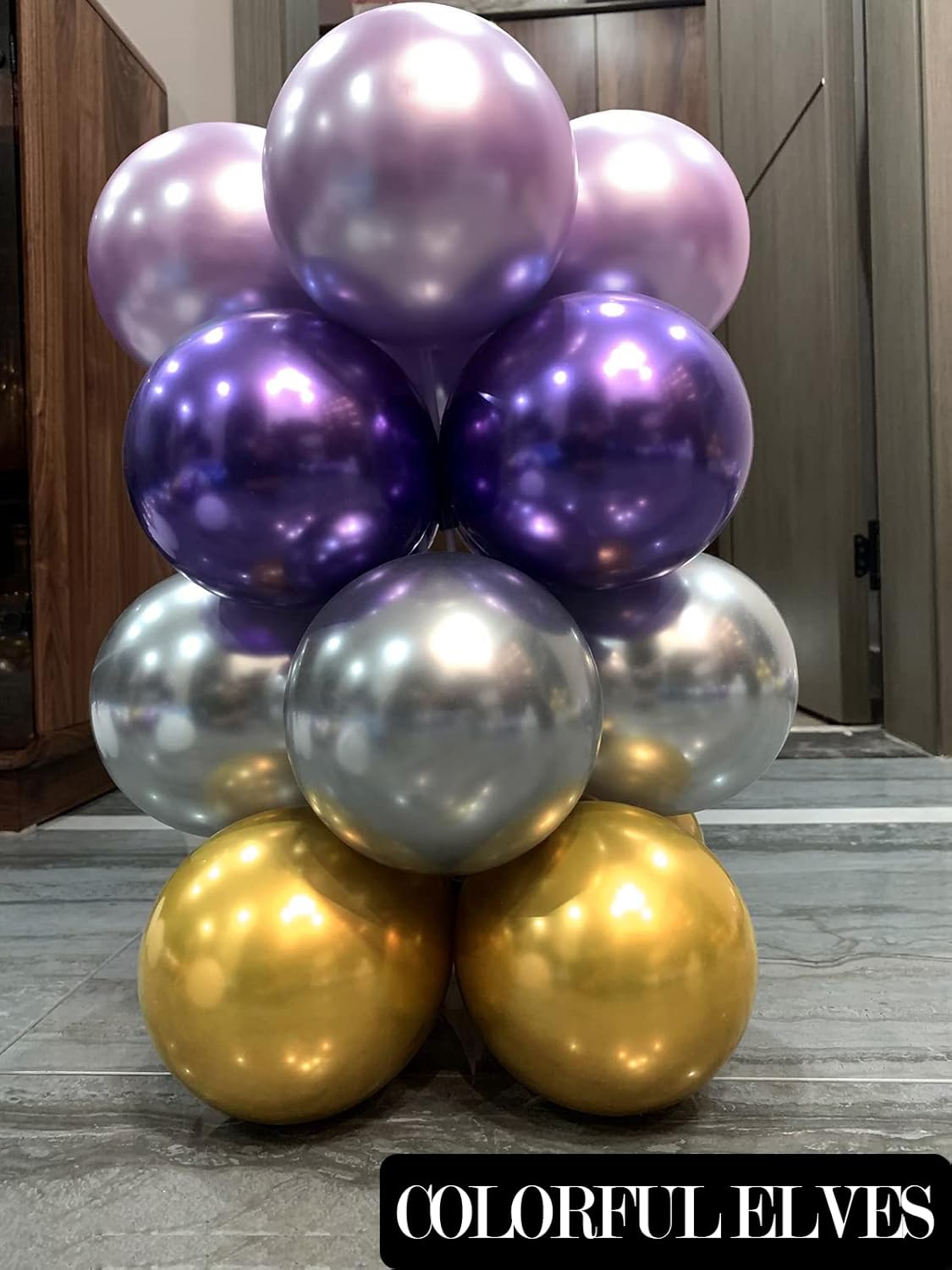 Skiennix 5-Inch Metallic Silver Balloons - Shiny Chrome Mini Balloons for Party Decorations | 100 Pack