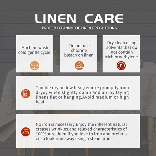 EVERLY 100% Pure Linen Rectangle Tablecloths 108Lx60WInch for Dining,Buffet Parties,Picnic,Events,Weddings and Restaurants,Decorative Halloween,Thanksgiving Machine Washable Tablecloths-Natural Linen