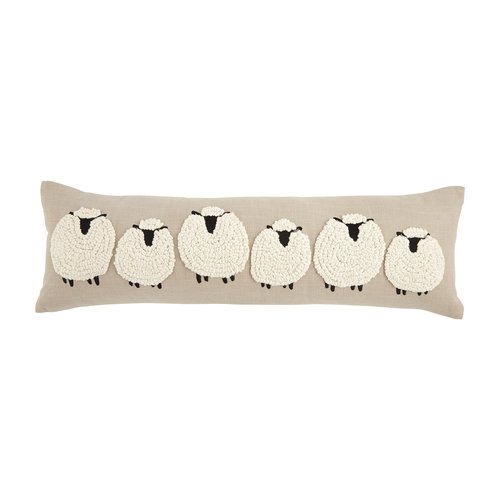 Mud Pie Long Sheep Pillow, 35" x 11"