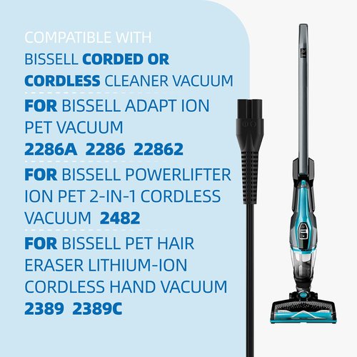 10.8V Pet Hair Charger for Bissell Pet Hair Lithium Ion Vacuum 2389 2286A 2286 22862 2482 2389C for Powerlifter Ion Pet 2-in-1 Vacuum 2482, 1616326 161-6326 1627037, for Bissell Adapt Ion Pet Vacuum