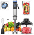 Ganiza Immersion Blender - 5-in-1 Handheld Blender with 1000W Motor & Stainless Steel Blade | Includes 800ml Beaker, 600ml Chopper, Whisk & Milk Frother