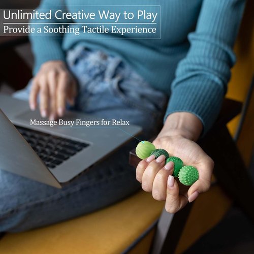 Luckdoor Silicone Magnetic Balls - Fidget Toys for Stress Relief & Sensory Play | 4PCS for Adults & Teens