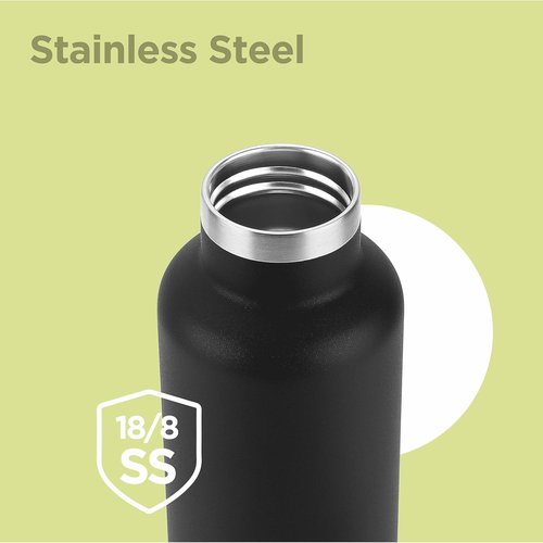 Milton 24 oz Stainless Steel Insulated Water Bottle - Leakproof, Double-Walled Flask for Hot & Cold Beverages | Travel Friendly, Dishwasher Safe