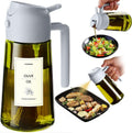 TrendPlain Olive Oil Dispenser Bottle - 16oz Kitchen Gadget & Air Fryer Accessory - Ash Color