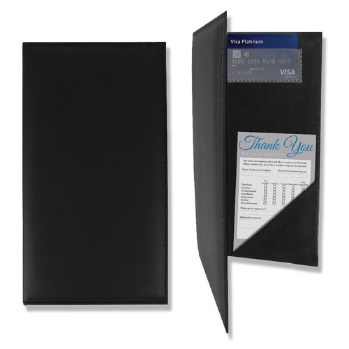 BankSupplies Leatherette Guest Check Presenters for Restaurants Set of 20 Water-Resistant Server Books with Credit Card and Side Pockets 5.5 x 10 Inches