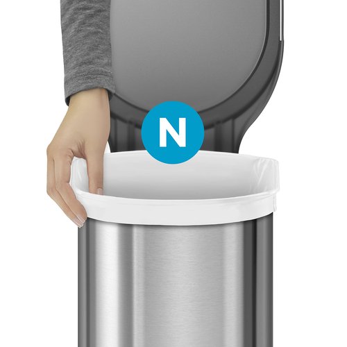 simplehuman Code N 100 Count, Dispenser Pack Custom Fit Liners, Drawstring Trash Bags, 45-50 Liter / 11.9-13.2 Gallon, White