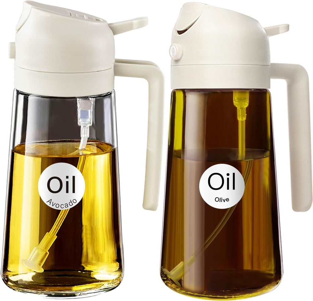 YARRAMATE Oil Sprayer - 16oz Clear & Dark Brown Design for Easy Cooking & Grilling