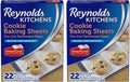 Reynolds Kitchens Baking Parchment Paper Sheets - Oven-Safe, Reusable, 12x16 in, 22 Count (Pack of 2)